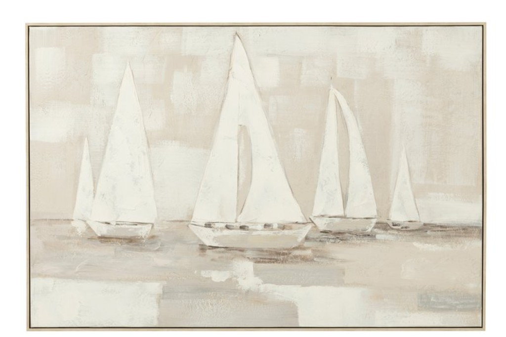 J-Line Painting Tog Acrylic Paint/Canvas White/Brown