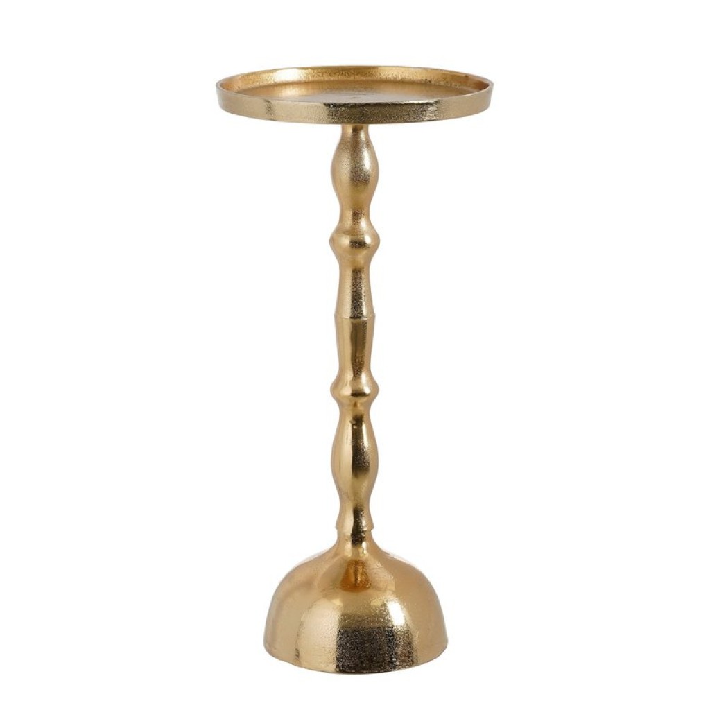 Duco side table - H54 x Ø25 cm - FSC 100% - Recycled aluminum - Gold