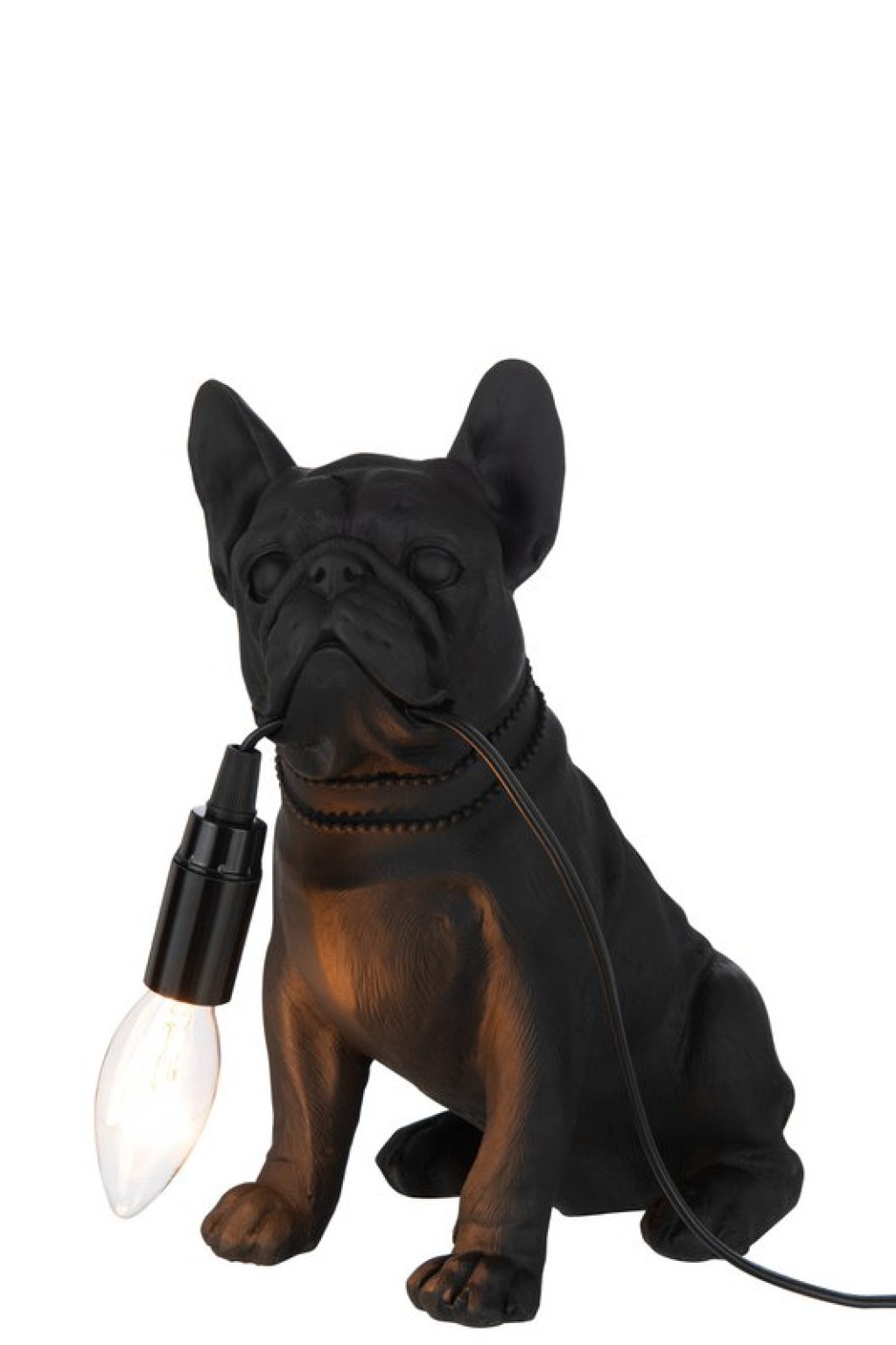 J-Line table lamp Bulldog - polyresin - black