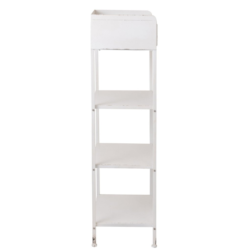 J-Line rek 1 Lade + 3 Legplanken - metaal - wit