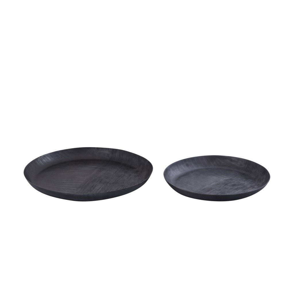 Jowad Graphite Alu Sheet Bowl Ribbed Round L