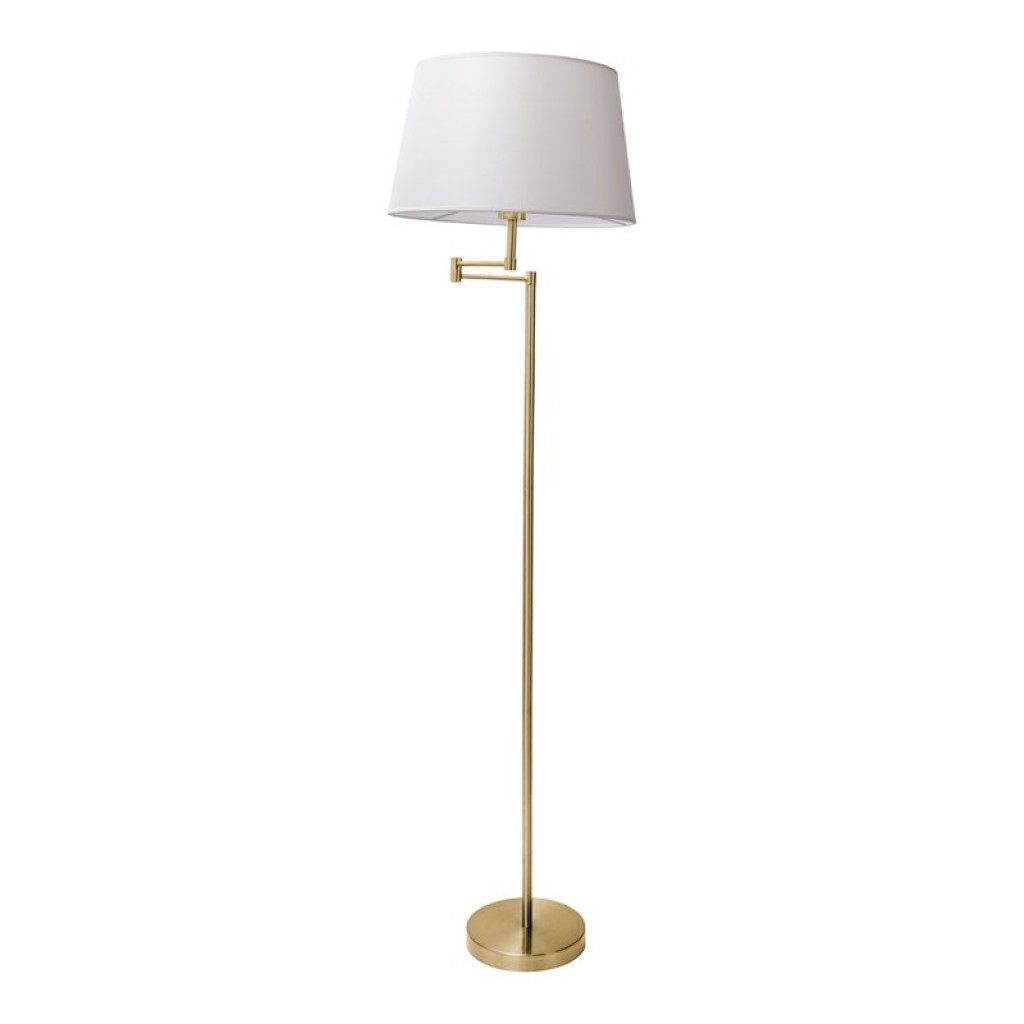 Standing lamp "Bologna" height 158 cm made of metal in matt brass, Beier Textalspreul, E27