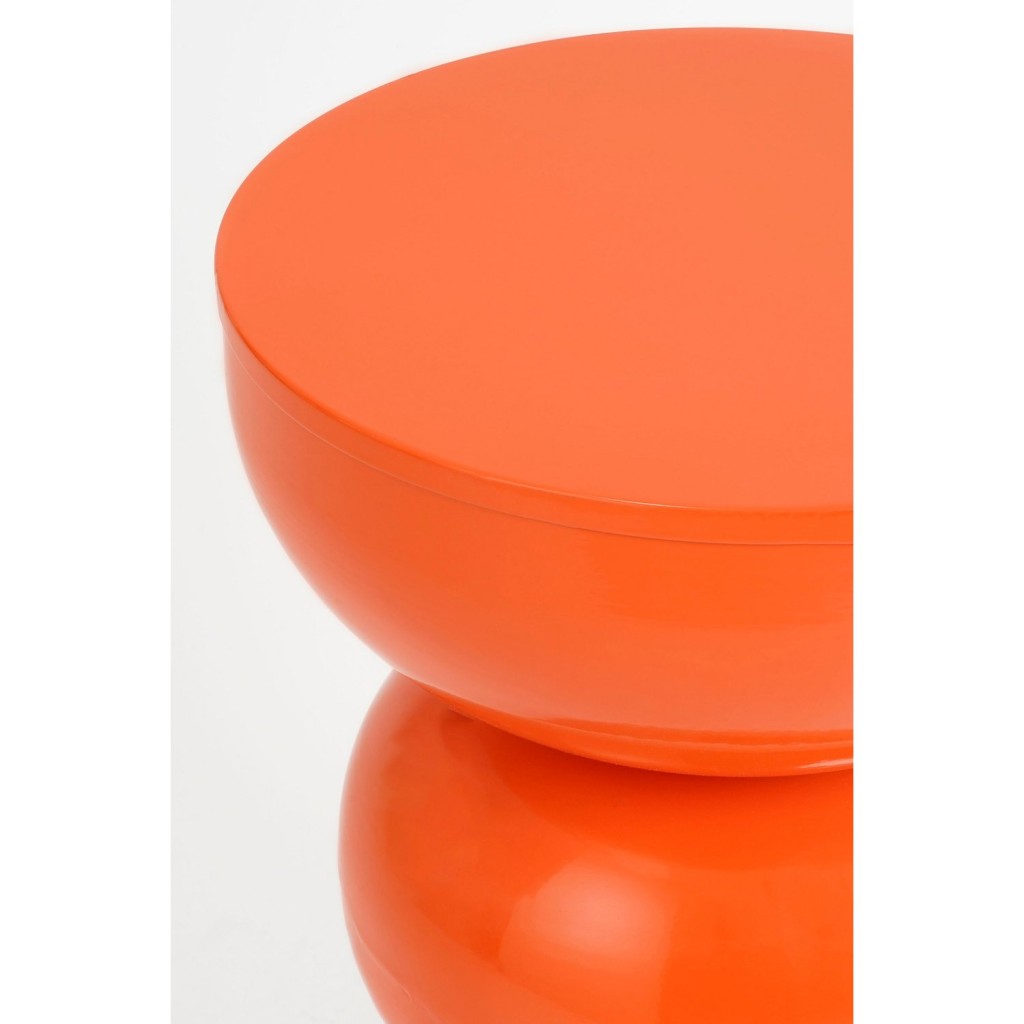 Luna Bijzettafel - H46 x Ø32 cm - IJzer - Oranje