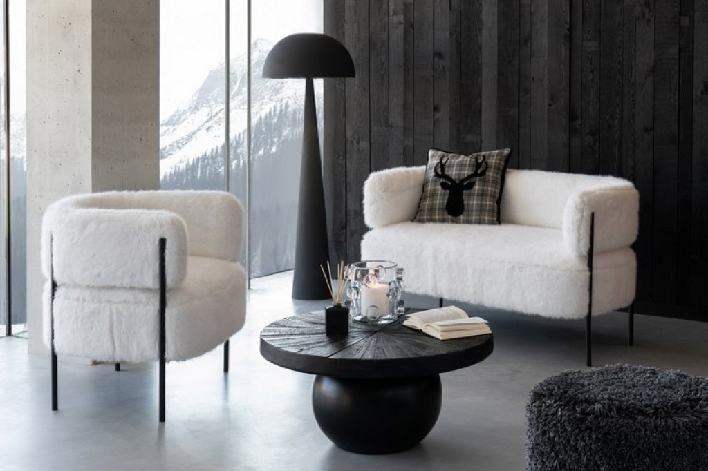 J-Line side table Bol Shanil - wood - black