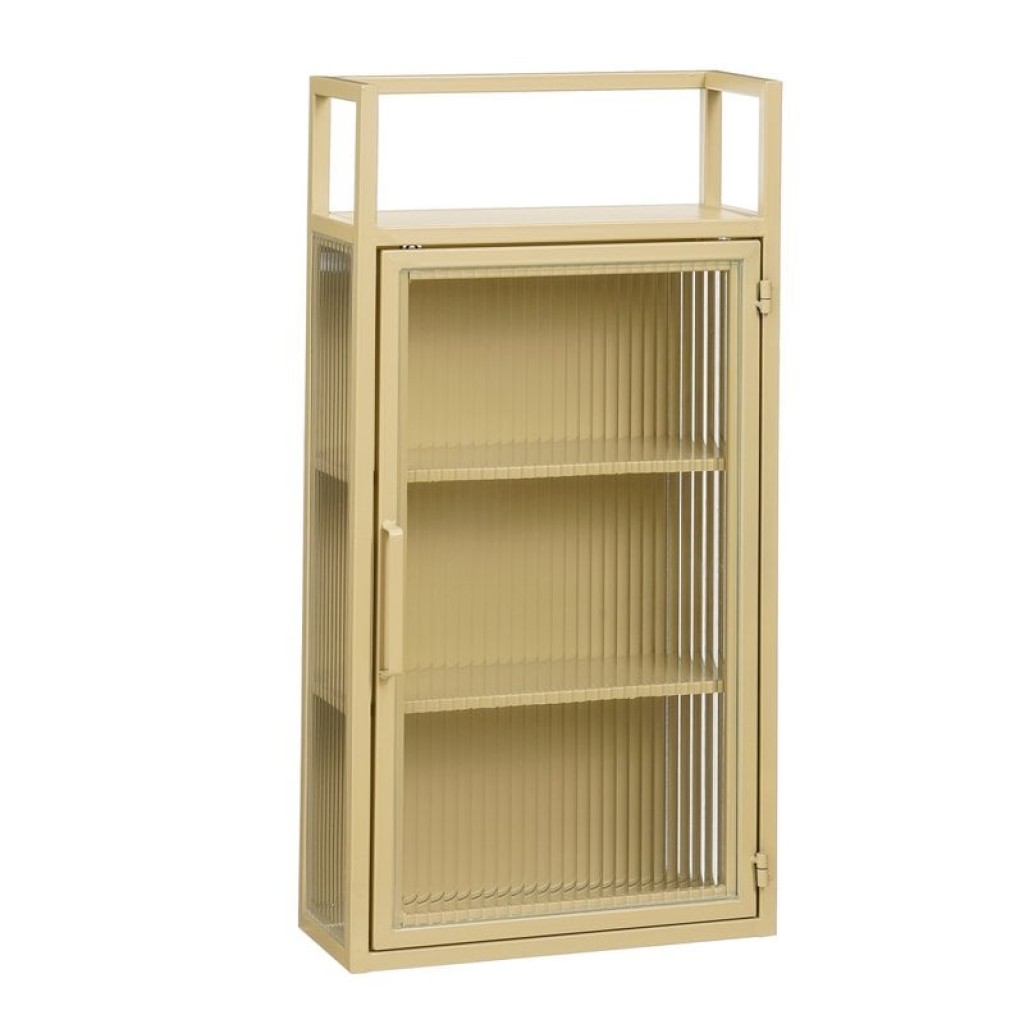 Clifton wall cupboard - L38 x B15 x H74 cm - Metal - Beige