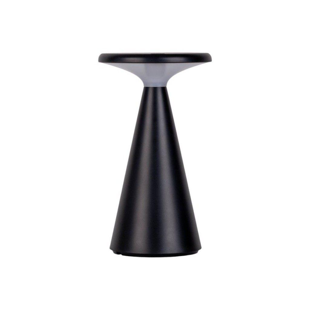 Solar battery table light "Palu" for outside and inside, made of plastic in black, 20 cm high