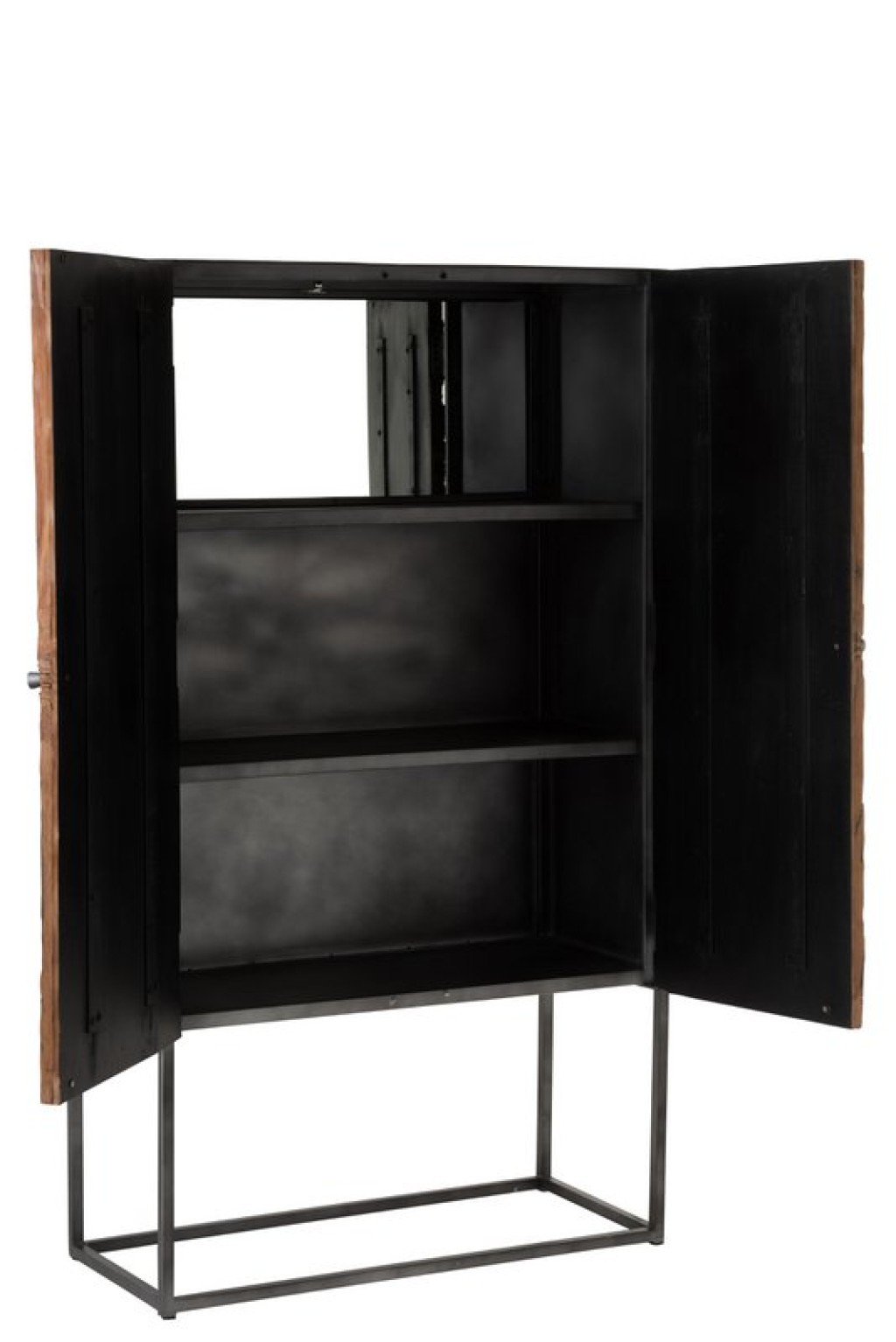 J-Line Bar Cabinet Shanil 2 Doors Wood/Iron Natural/Gray