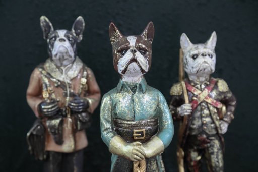 Arne Burghundy Poly Dog Statue