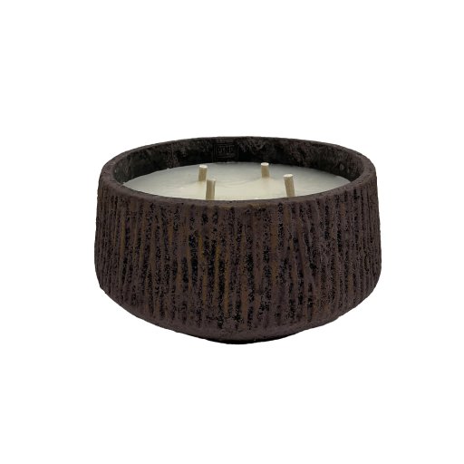 Holden Purple Cement Candle Round Gold Finish LowL