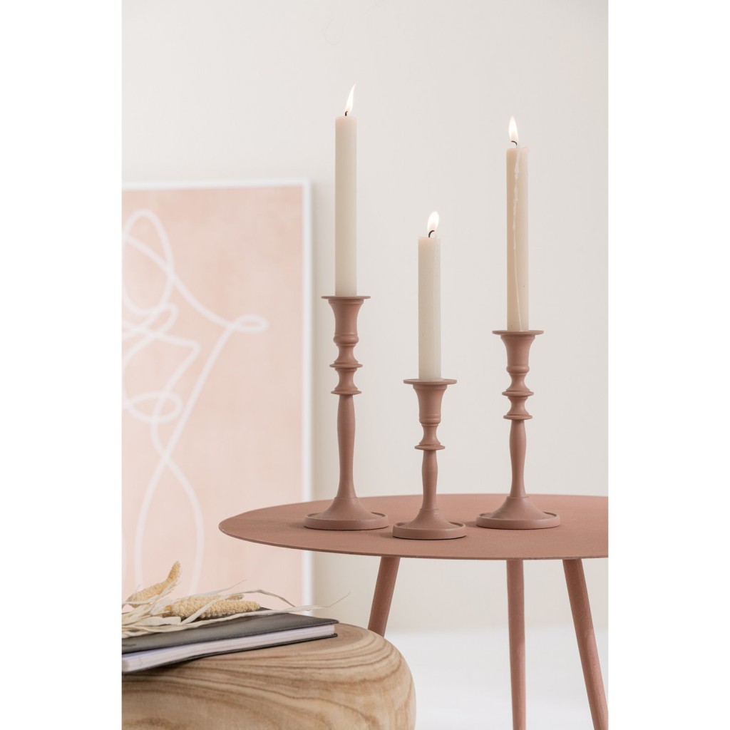 J-Line bijzettafel - ijzer - oud roze