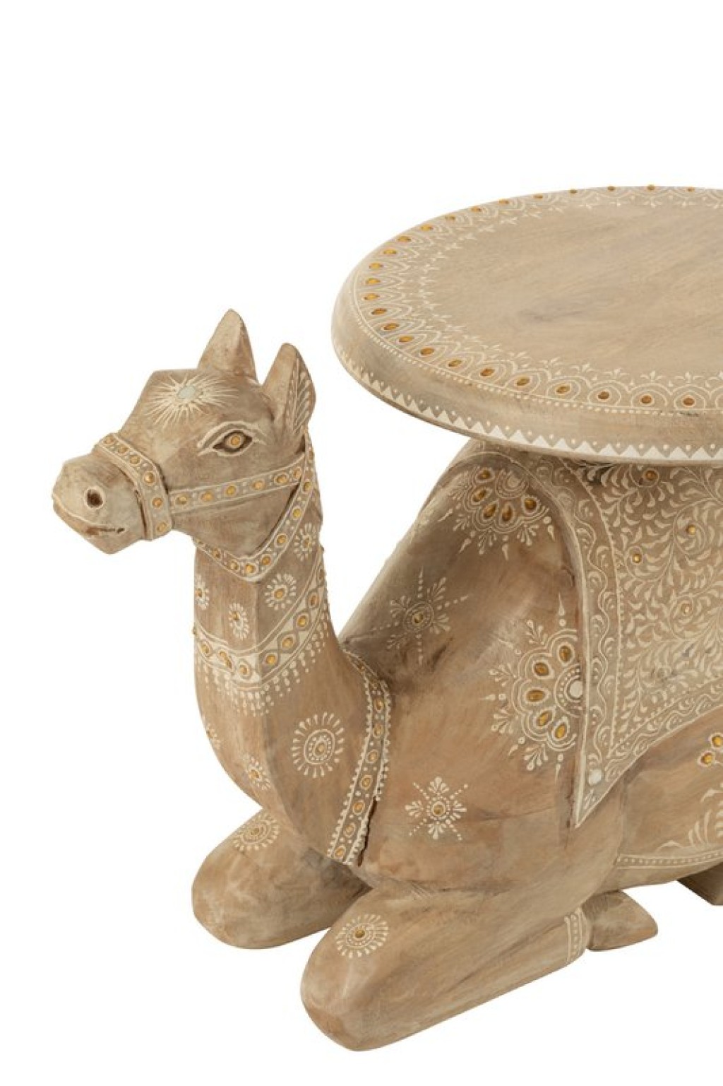 J-Line Side table Camel Mango Wood Naturel/White