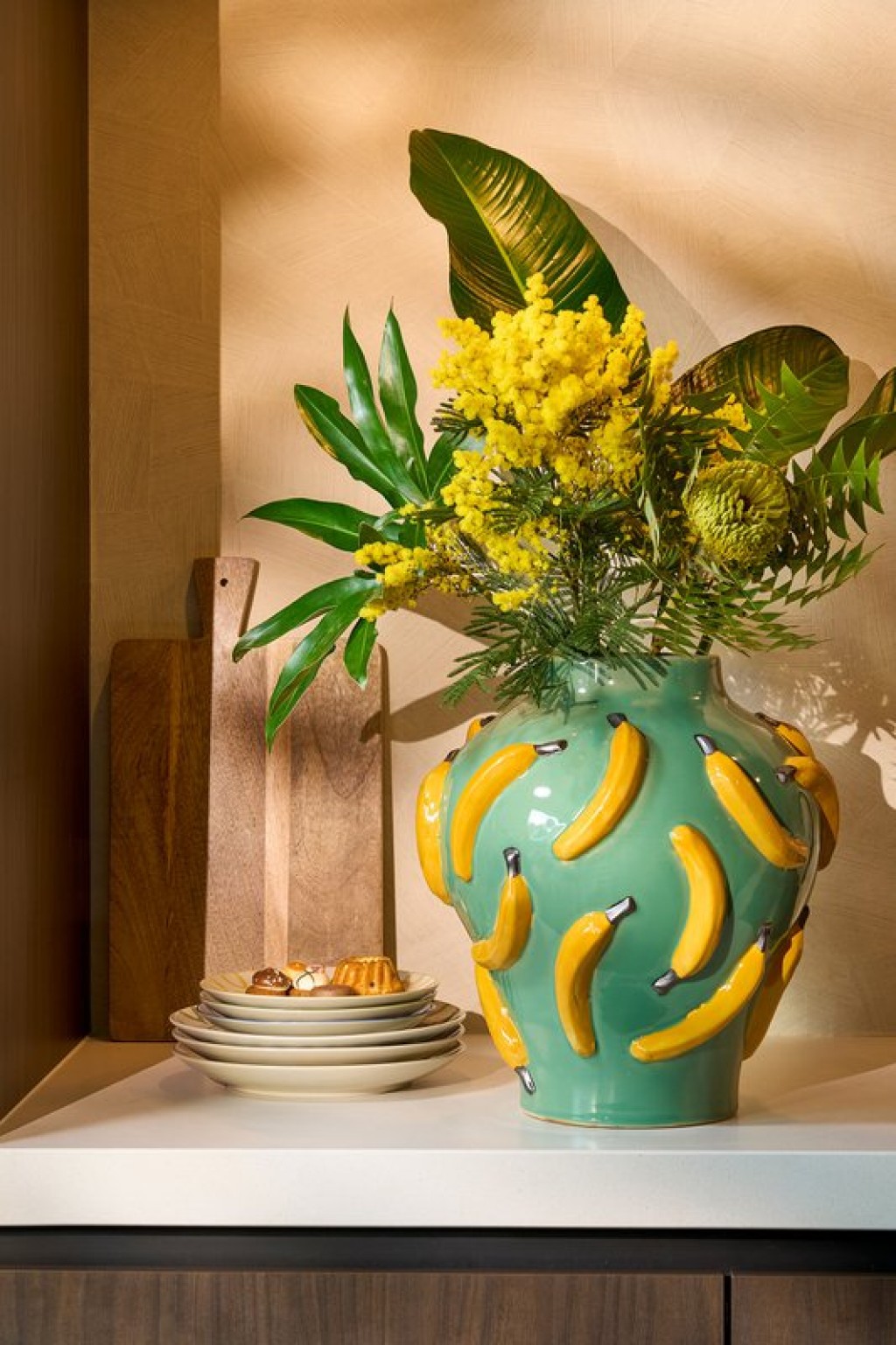 Mosa Vase - H38 x Ø34 cm - Ceramics - Light green