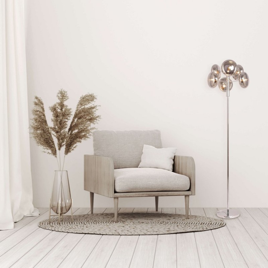 Floor lamp "ORION" smoky