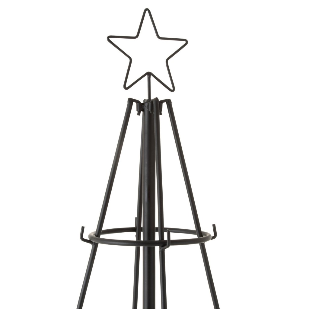 J-Line decoratie Kerstboom 8 Niveaus - metaal - zwart - 188 cm hoog