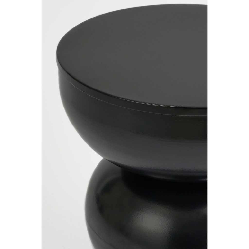 Luna Bijzettafel - H46 x Ø32 cm - IJzer - Zwart