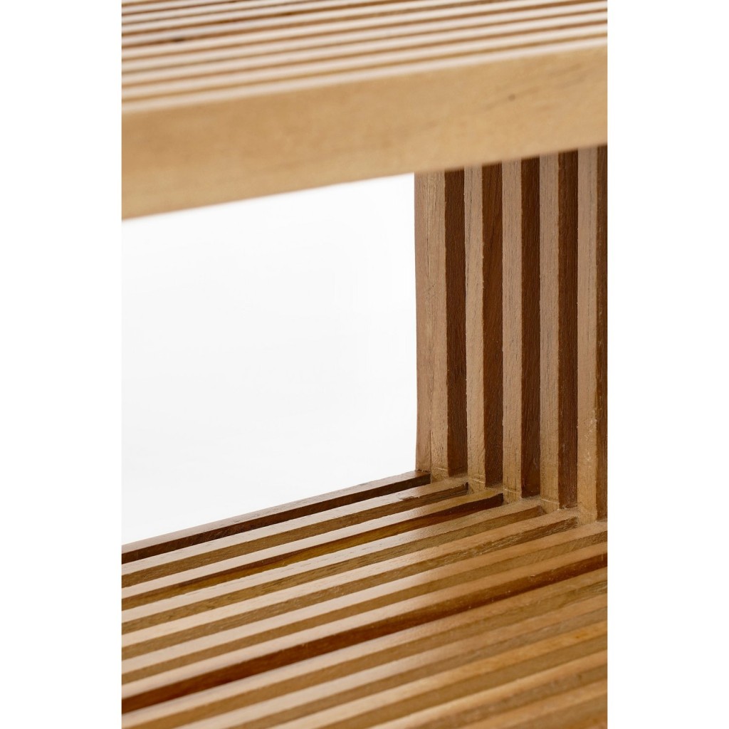 Josha Wandplank Zwevend - Set van 2 - L80 x B21 x H20 cm - Gerecycled Hout - Bruin