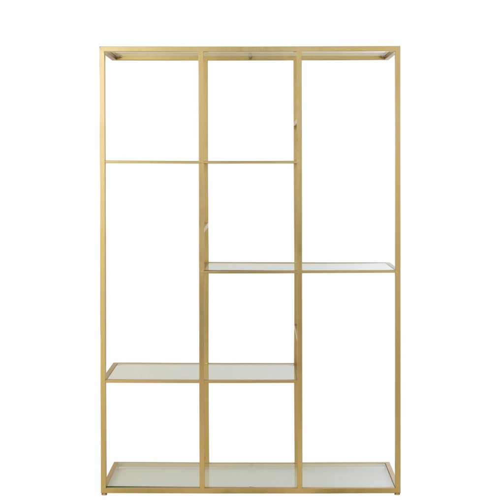 J-Line rek - ijzer/glas - goud