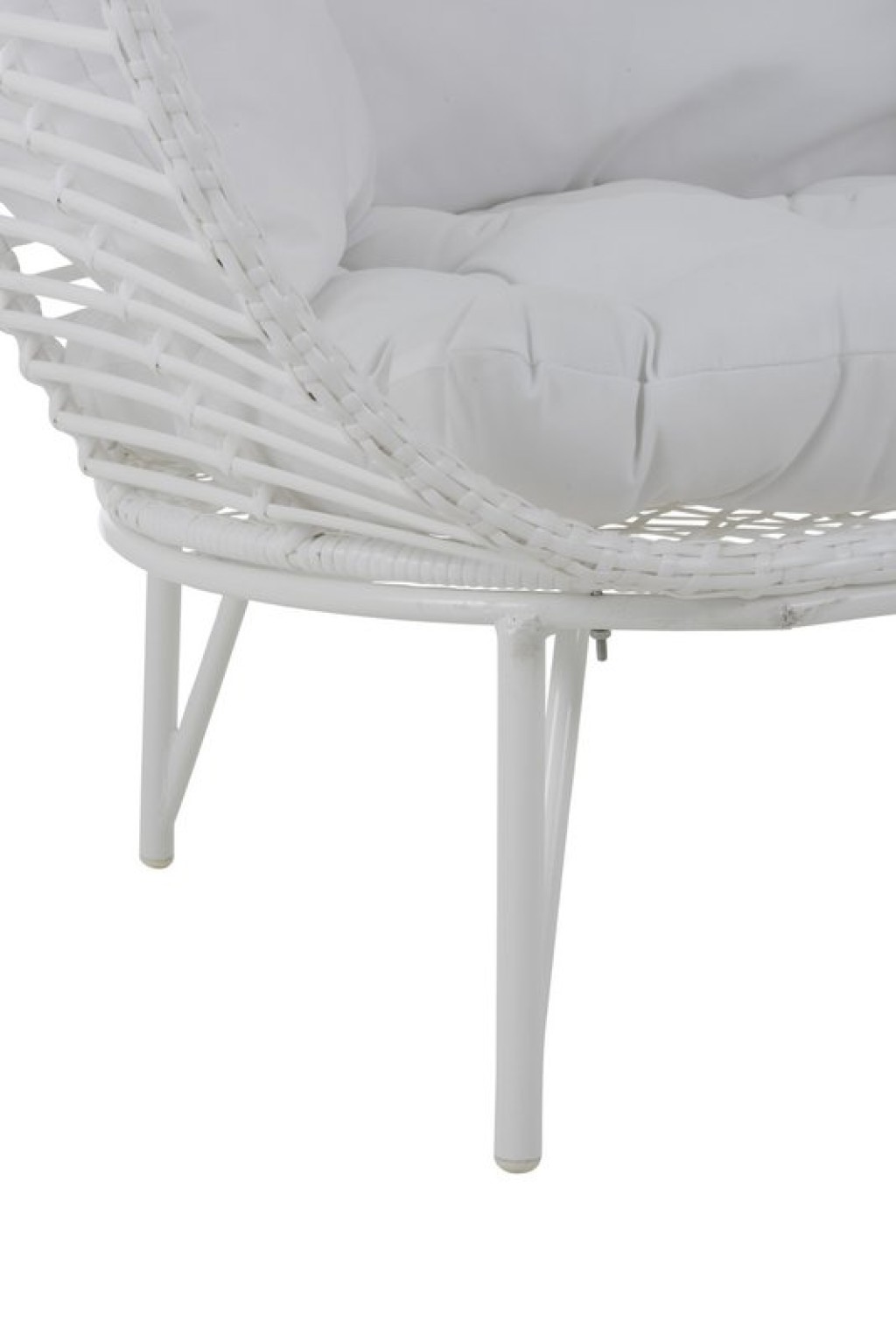 J-Line lounge chair Oval - steel - white