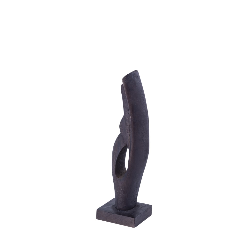Rodi Brown Mango Wood Rabbit Shaped Statue Open S