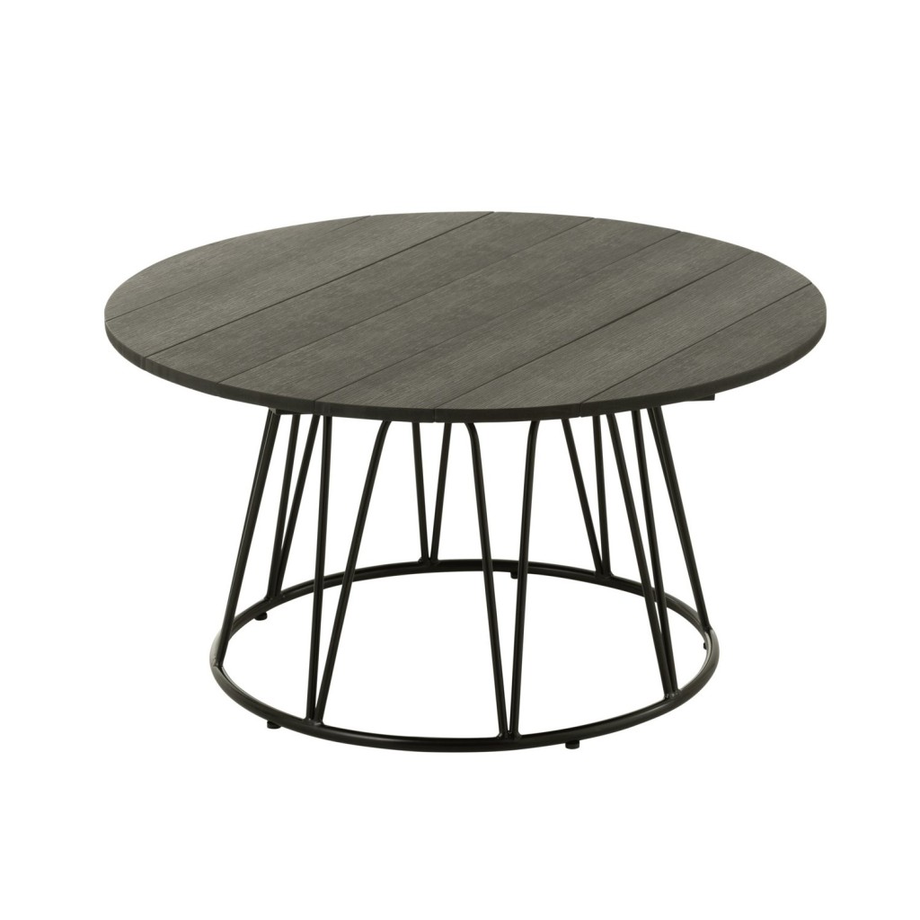 J-Line Tafel Zoa Metaal/Polyethyleen Zwart