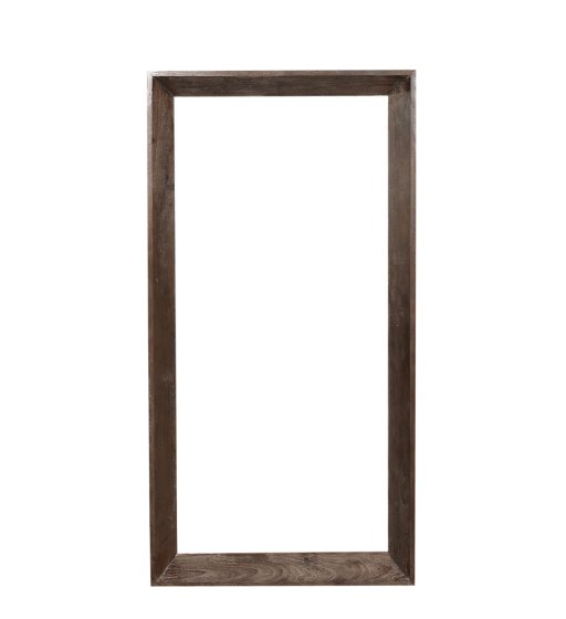Kyro Brown Acacia Wood Rectangle Mirror Large