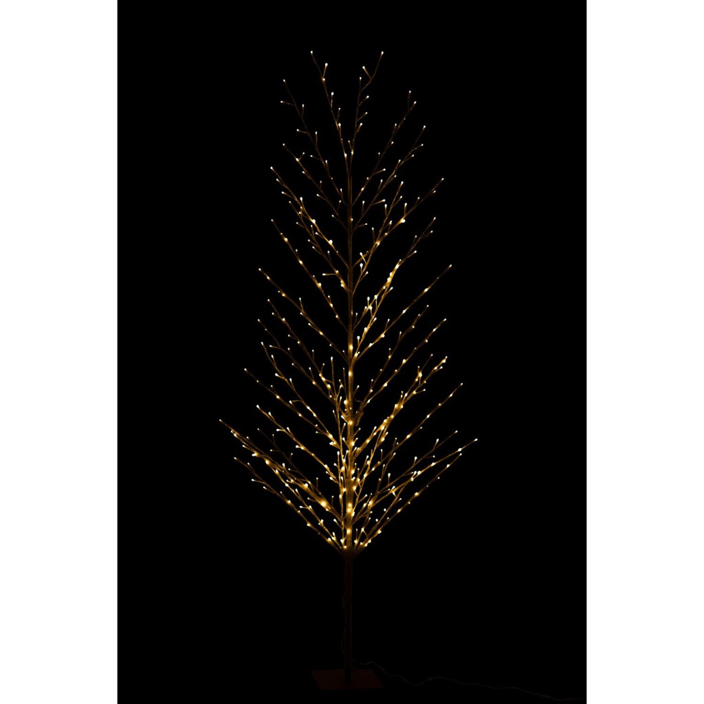 J-Line Kerstboom Kaal+ Led Metaal Zwart
