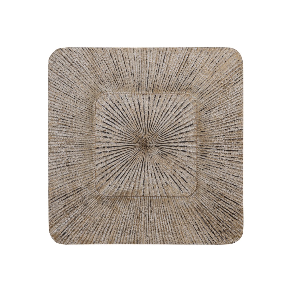 Dishita Cream Square Mdf  Wall Panel Ribbed Small