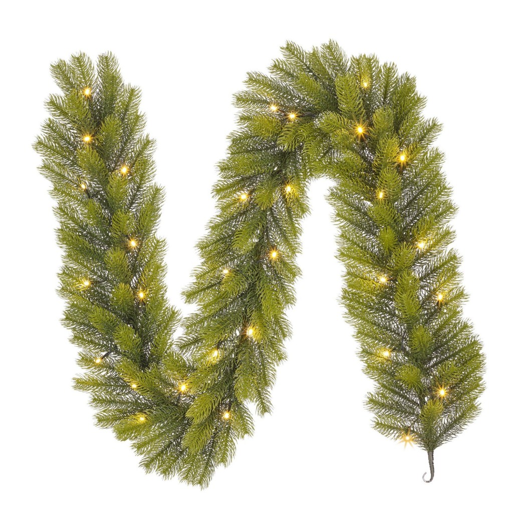 Nagoya Guirlande met LED Verlichting - L180 x Ø20 cm - Groen