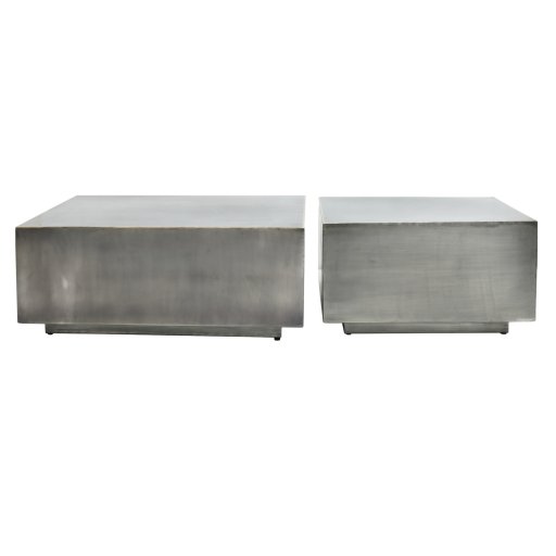 Irvy Nickle Iron Coffeetable Square Gold Border Sv