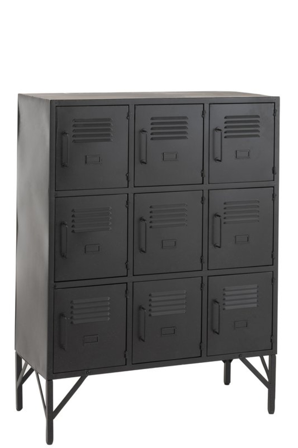 J-Line Cabinet 9 Doors Metal Black