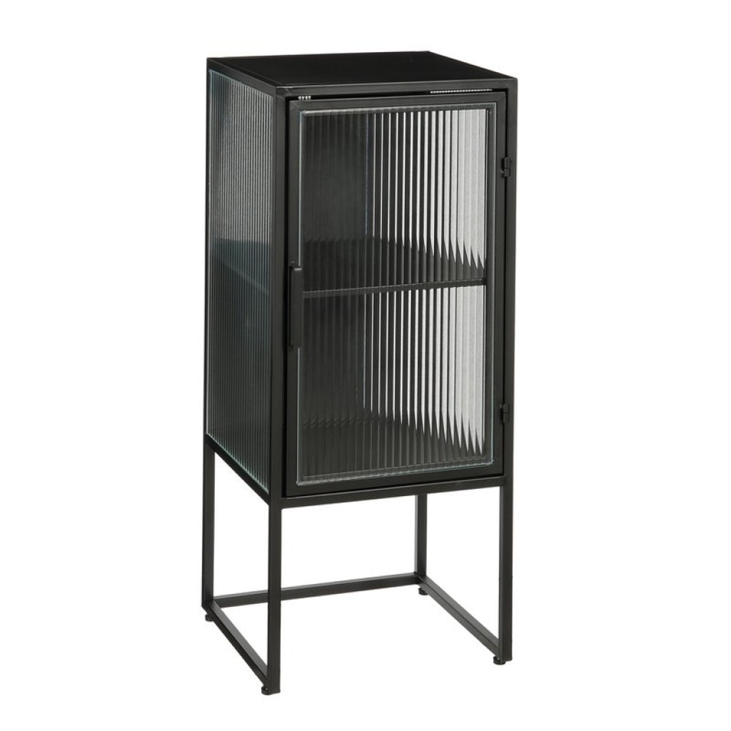 Clifton storage cupboard with doors - L38 x B35 x H90 cm - Metal - Black
