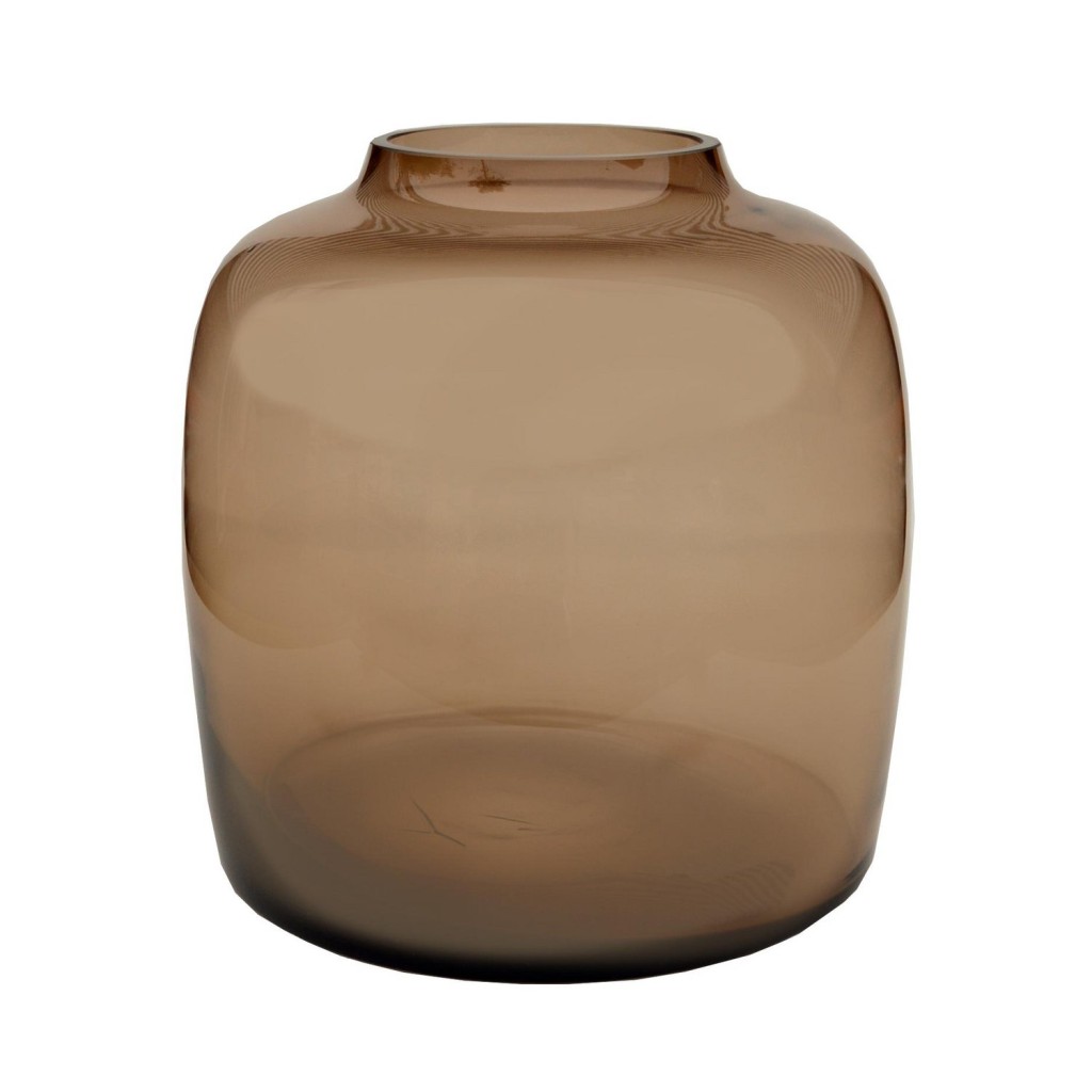 Vaas glas - M - H25 W25 - Bartica - Taupe