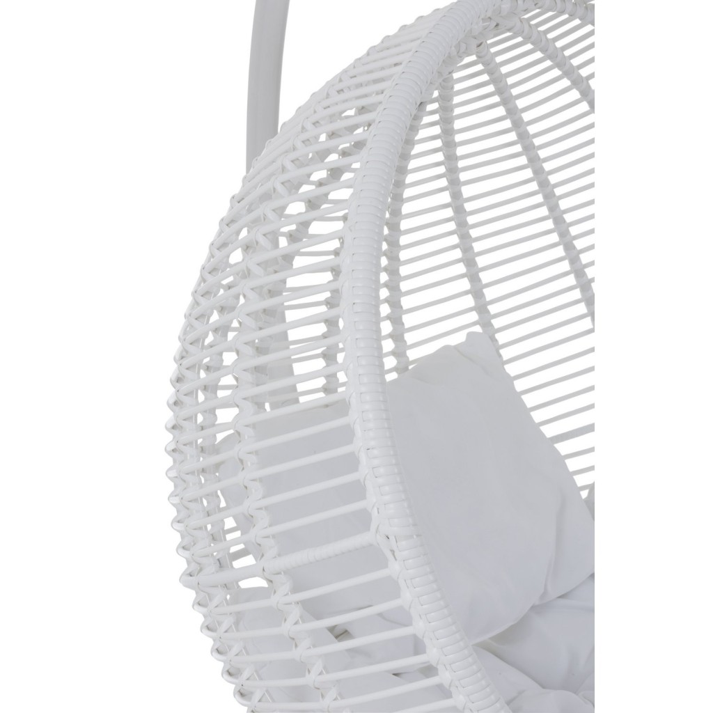 J-Line hangstoel Rond - staal - wit