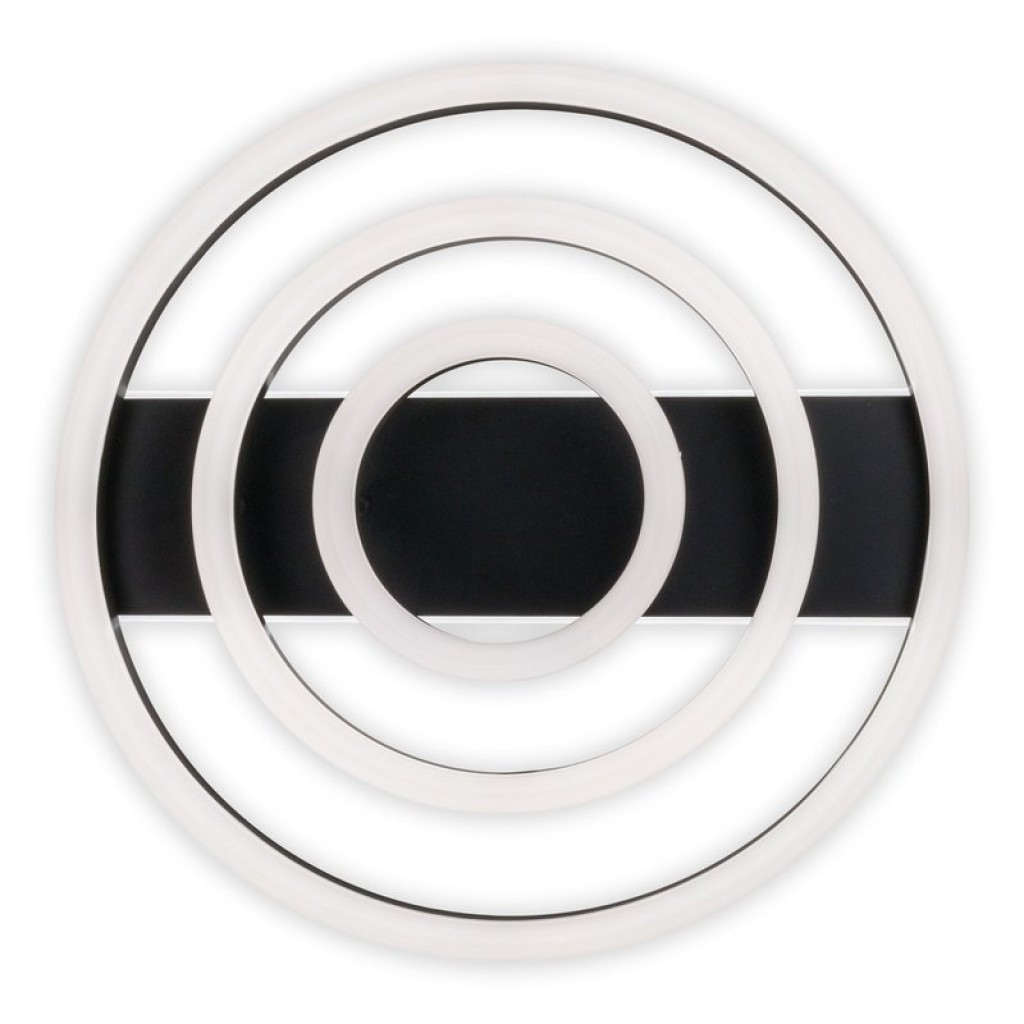 LED CCT ceiling light "Circulo" made of black metal and sand-colored plastic Ø 60 cm