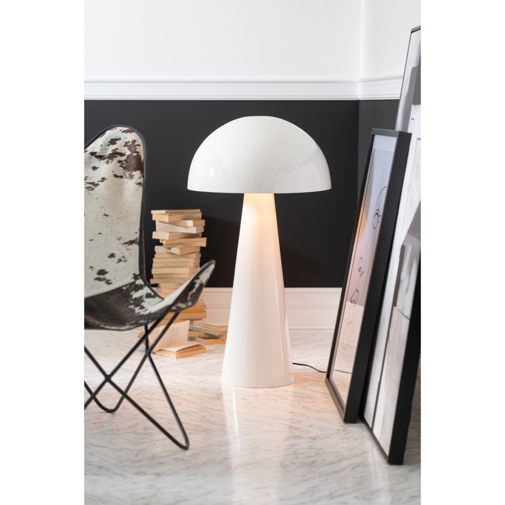 J-Line Lounge stoel - koevel/metaal - wit/zwart