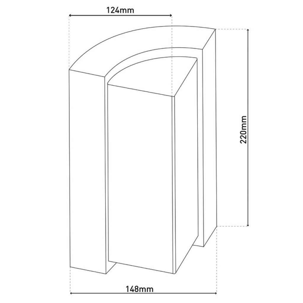 LED on the outside wall lamp "Rico" 14.8 cm high, made of metal and plastic in anthracite, with integrated LED
