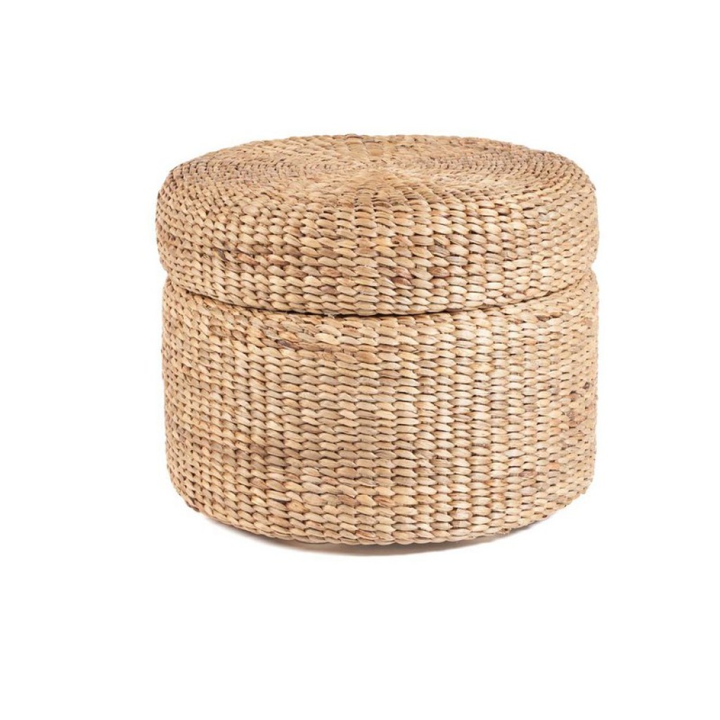 The Circle Storage Ottoman - Natural