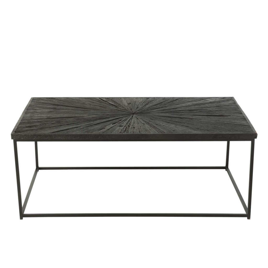J-Line Salontafel Shanil Hout/Ijzer Zwart - 120.5 x 70 x 47 cm