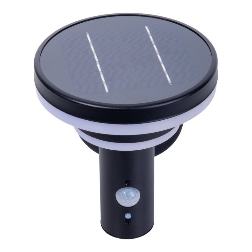 LED Solar Außenwandleuchte "NORA" , für Außen, Wandleuchte - Metall und Kunststoff in Schwarz, mit integrierter LED