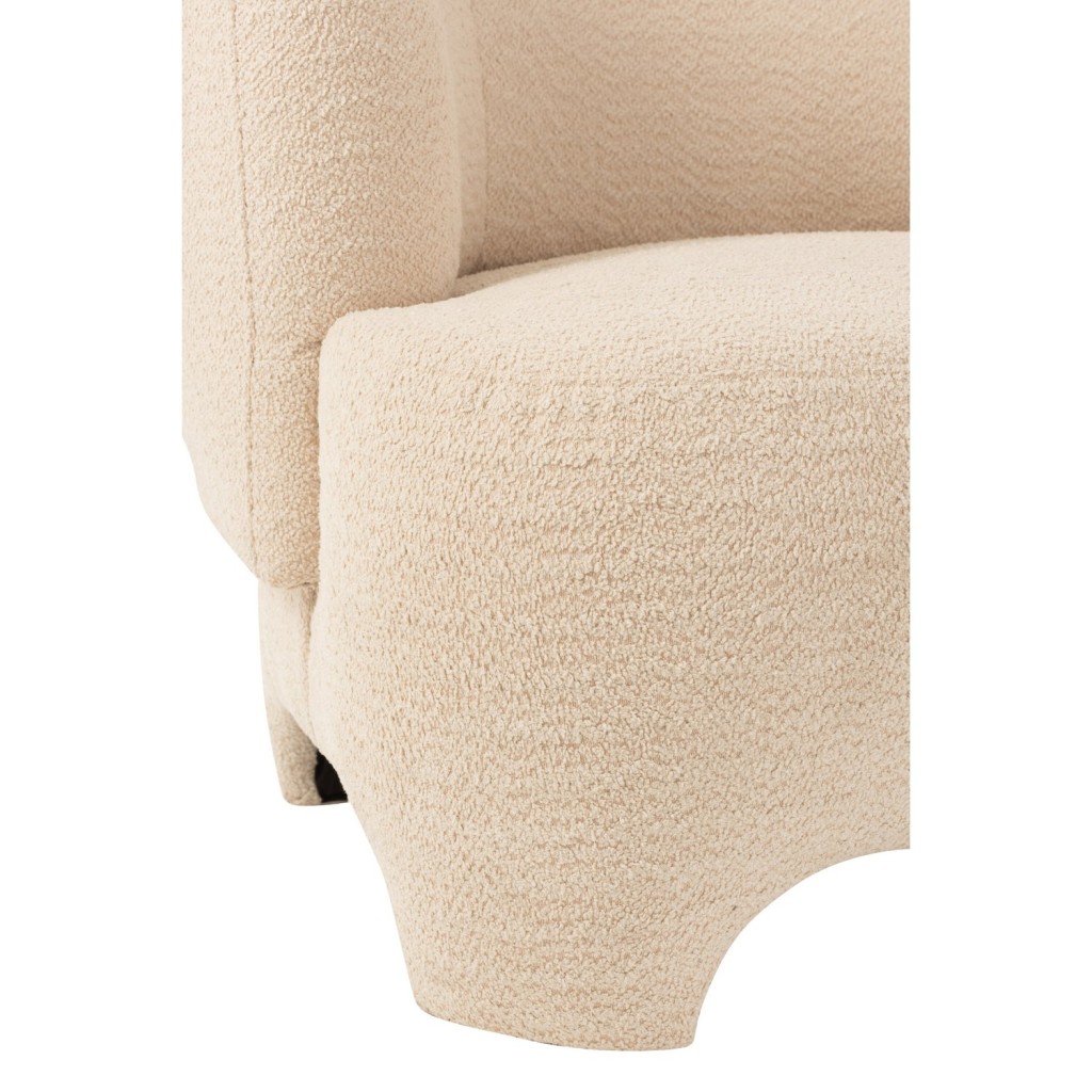 J-Line Zetel 1-Zit Gebreid Tex/Ht Wit