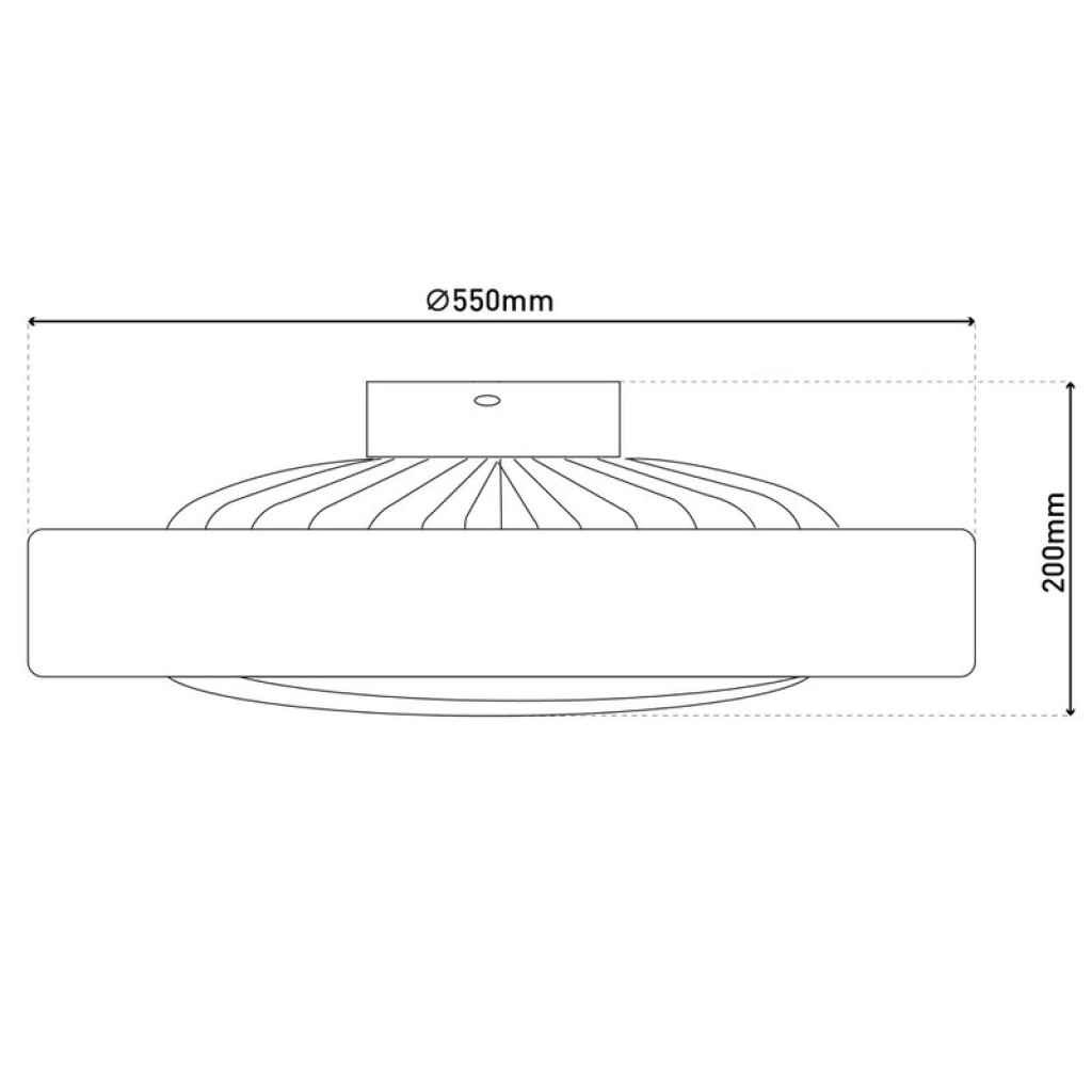LED ceiling light "Viento" with fan, made of metal and plastic, with integrated LEDs, lighting for living rooms or office