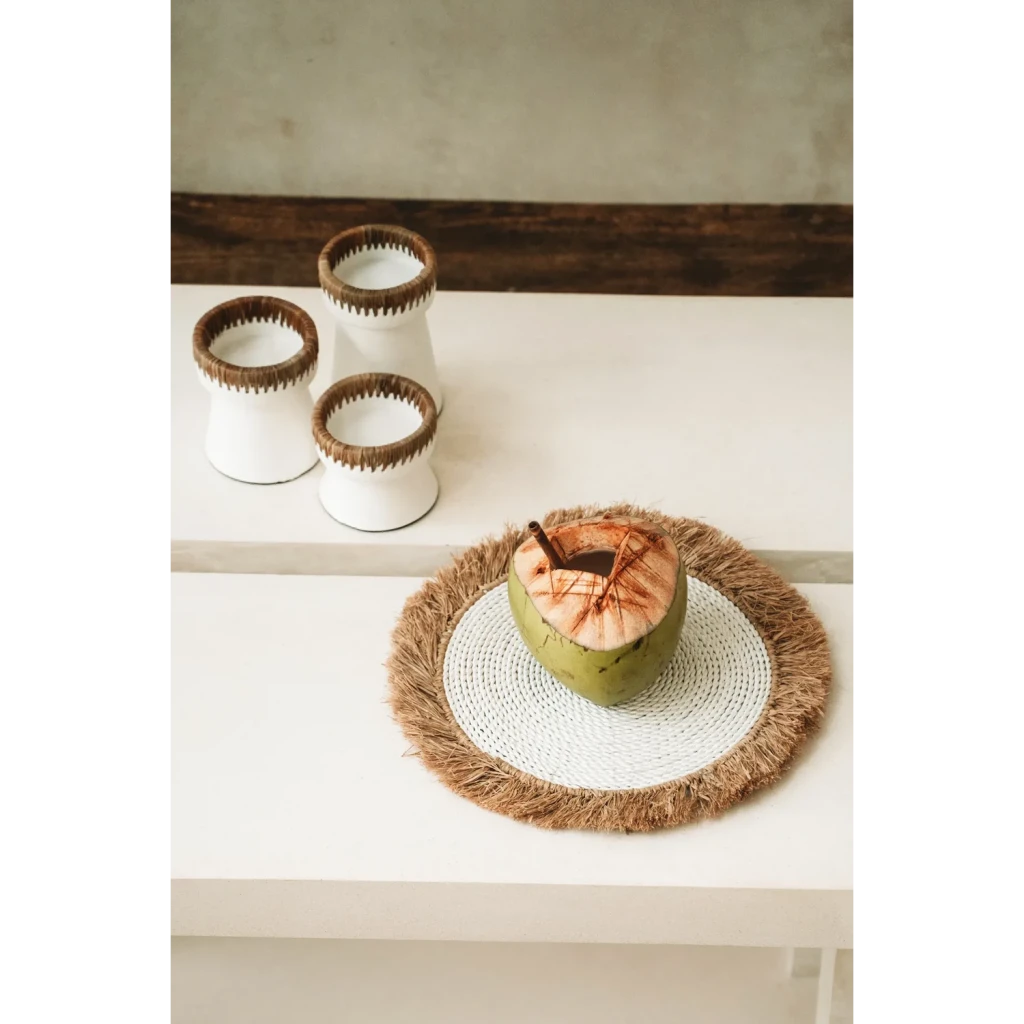 De Seagrass Raffia Placemat - Wit Naturel