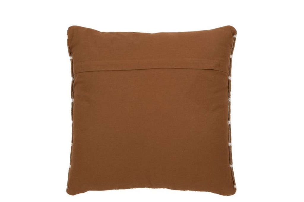 J-Line cushion Lines Outdoor - polyester - brown/white