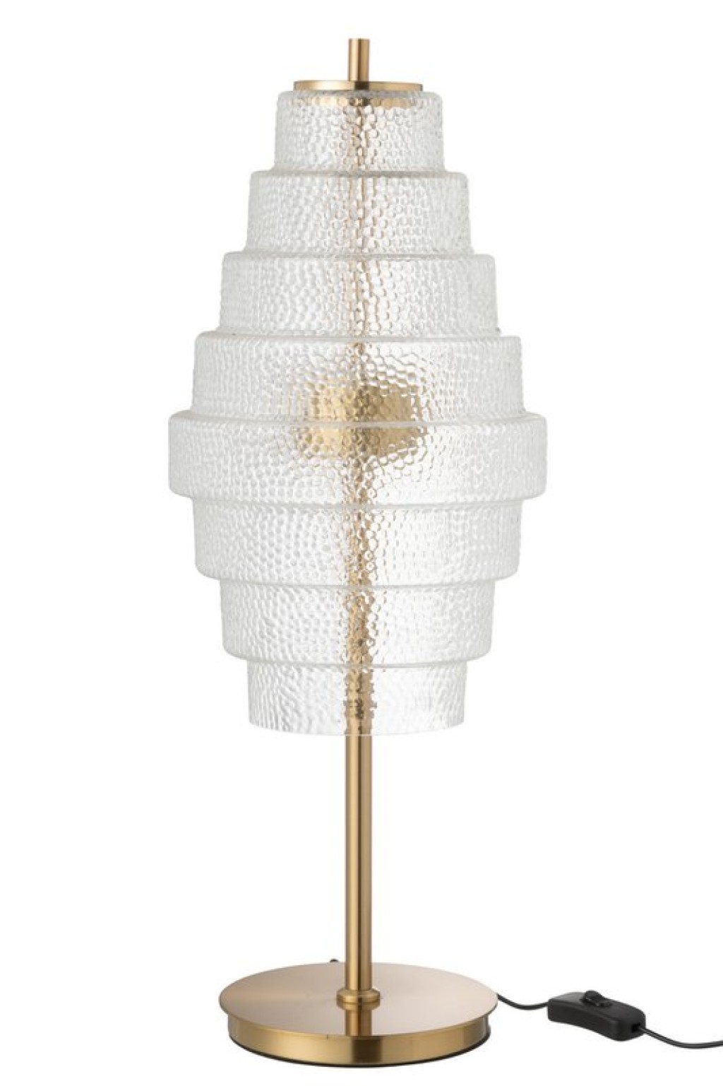 J-Line Lamp LED Gold Metal/Glass Transparent