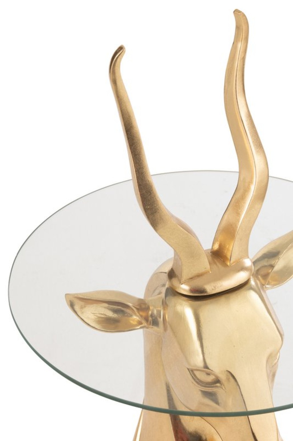 J-Line Side table Antelope Resin/Glass Gold