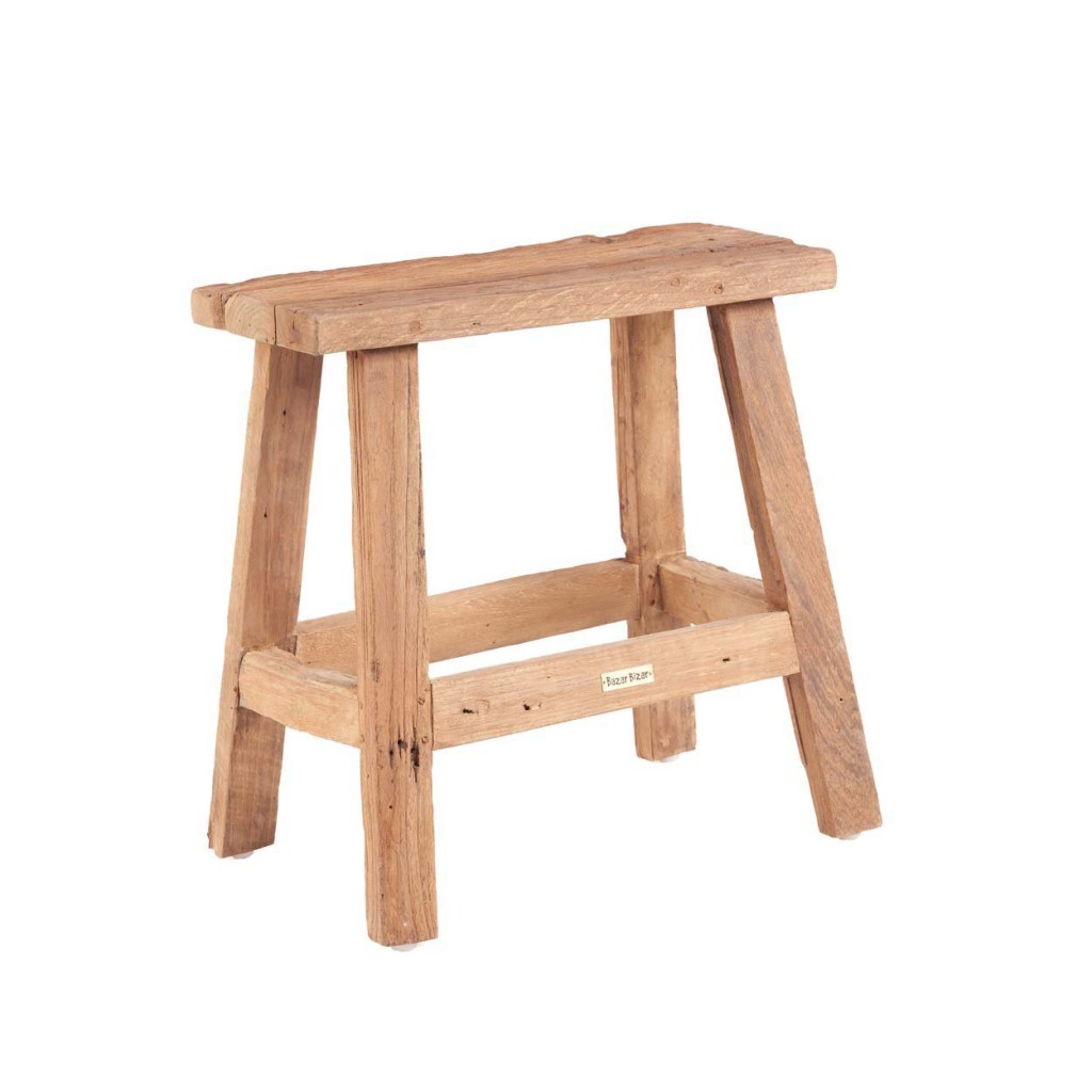 De Fab Rustieke Kruk - Naturel