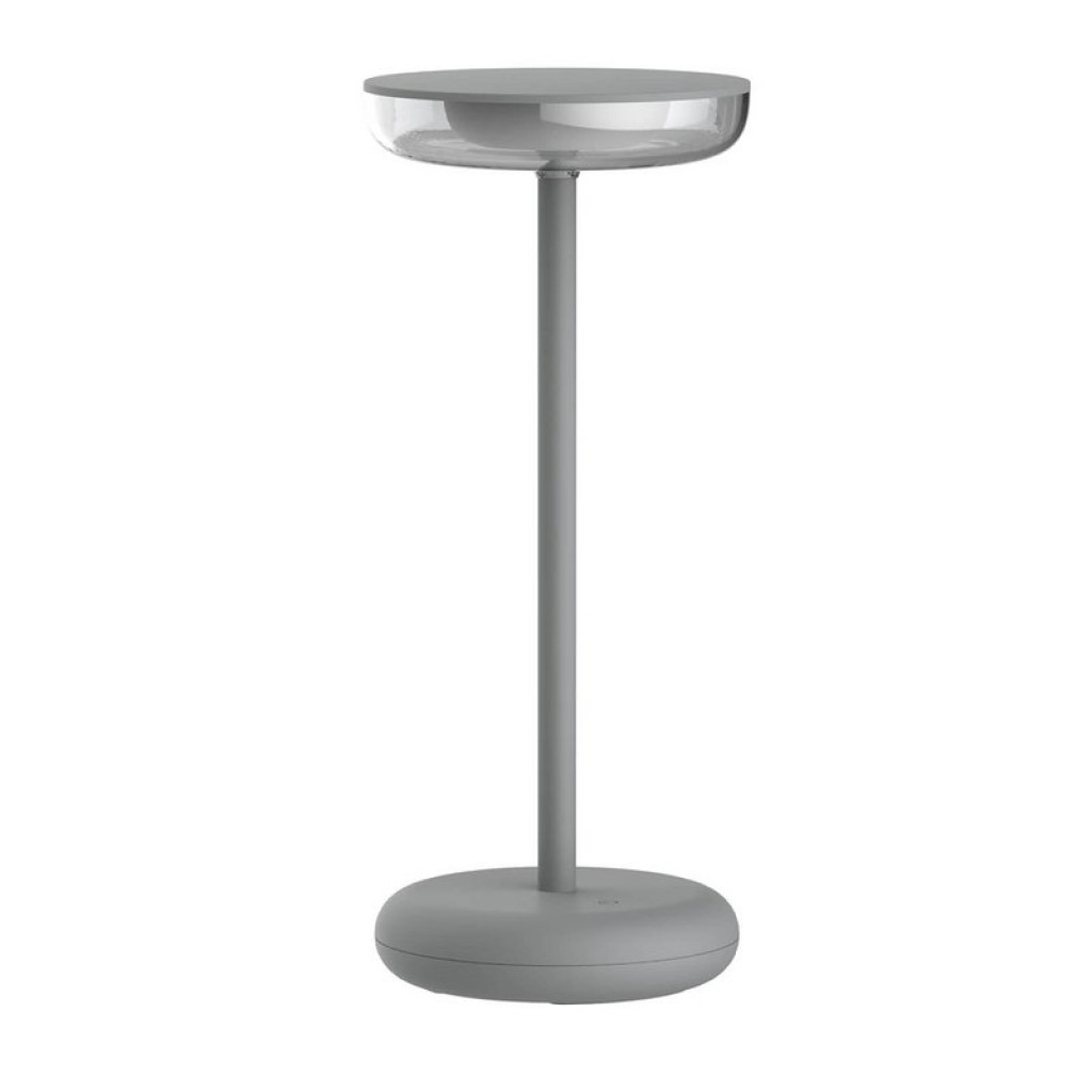 Battery light light "Pasi" for outside and inside, made of metal and plastic in gray, dimmable, with touch and memory function, approx. 26 cm high