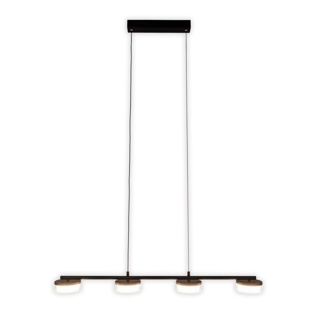 LED pendant lamp "Cimo" made of metal and plastic in black, with integrated LED, length 96 cm
