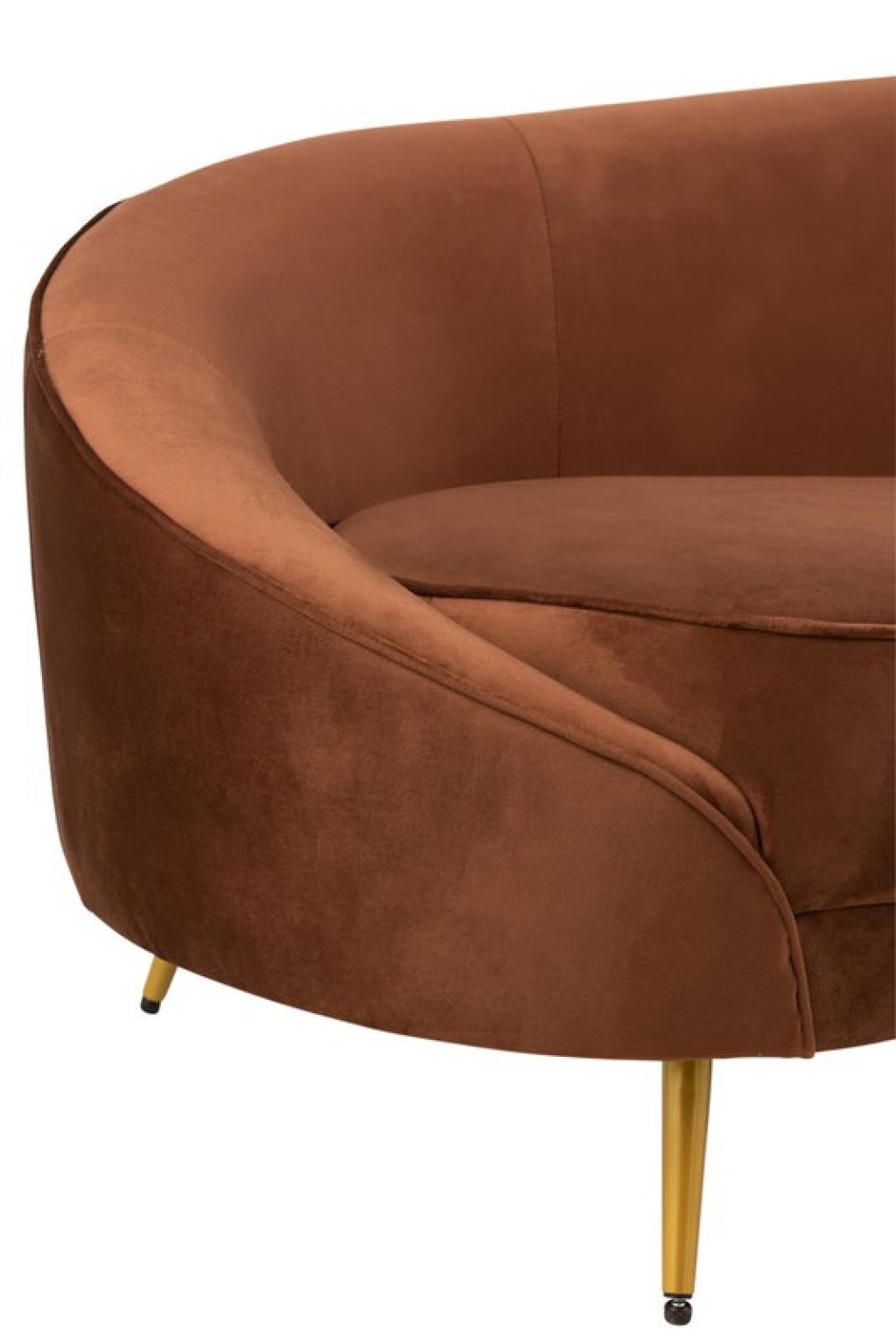 J -Line Sofa Elisabeth - Textile/Metal - Brown