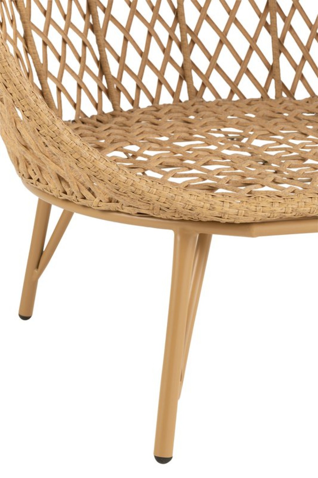 J-Line Lounge Chair+Cushions Eva Metal/Reed Beige
